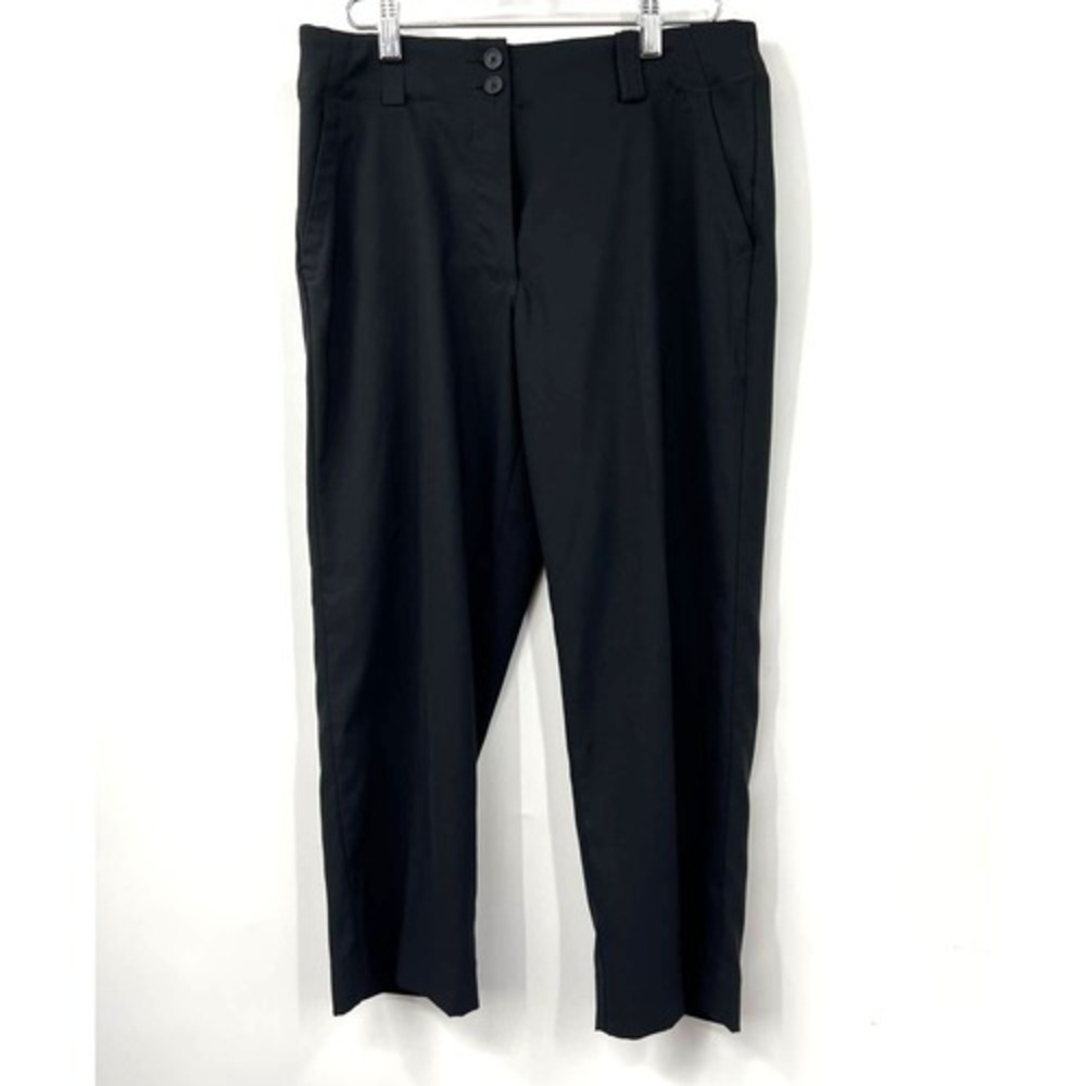 Nike Golf Dri Fit Women's High Rise Cropped Pant Straight Legs Black Size 4